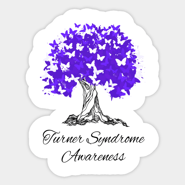 Turner Syndrome Awareness Butterfly Support Sticker by MerchAndrey